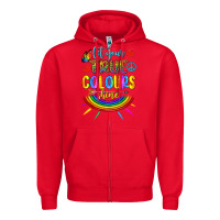 Red Let Your True Colours Shine Zipper Hoodie - BundleAndBundleShop