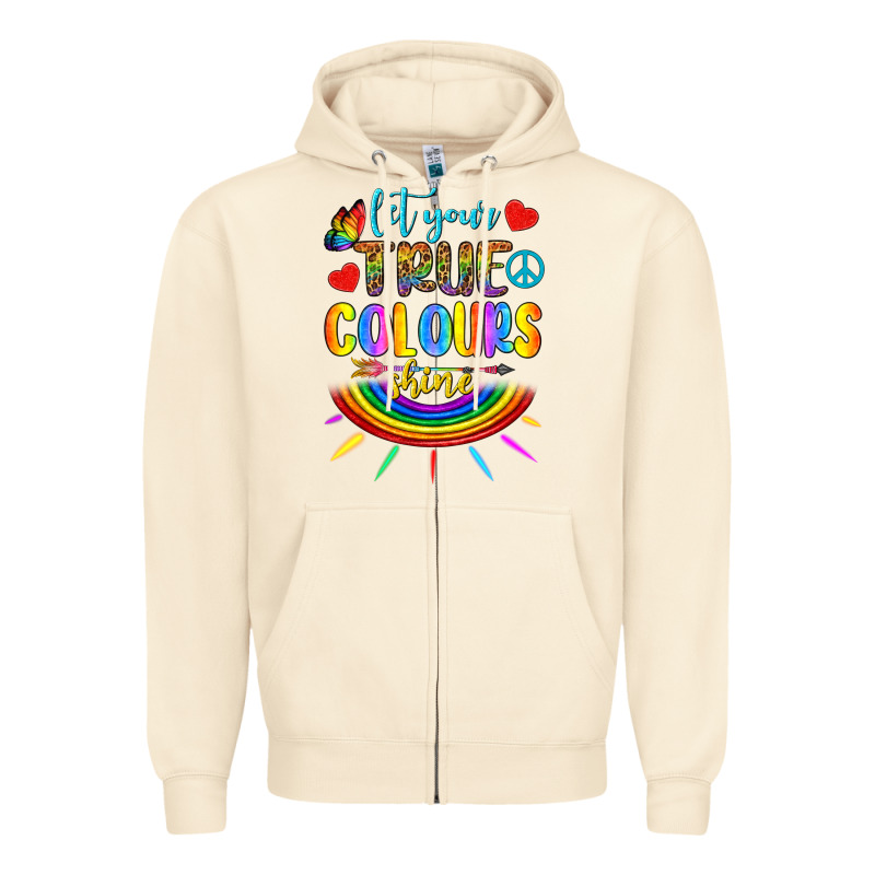 Let Your True Colours Shine Zipper Hoodie by BundleAndBundleShop | Teevron