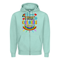 Seafoam Let Your True Colours Shine Zipper Hoodie - BundleAndBundleShop