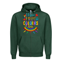 Sports Green Let Your True Colours Shine Zipper Hoodie - BundleAndBundleShop