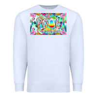White The Pool Is My Happy Place Premium Sweatshirt - CowhideDigitalArt