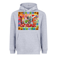 Heather Grey Love Christmas gnome Heavyweight Hoodie - CowhideDigitalArt