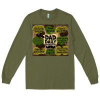 Army Green dad daily affirmations Long Sleeve Tee - TumblerDesignByShophia