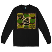 Black dad daily affirmations Long Sleeve Tee - TumblerDesignByShophia