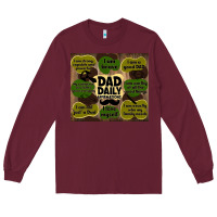 Burgundy dad daily affirmations Long Sleeve Tee - TumblerDesignByShophia