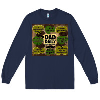 Navy dad daily affirmations Long Sleeve Tee - TumblerDesignByShophia