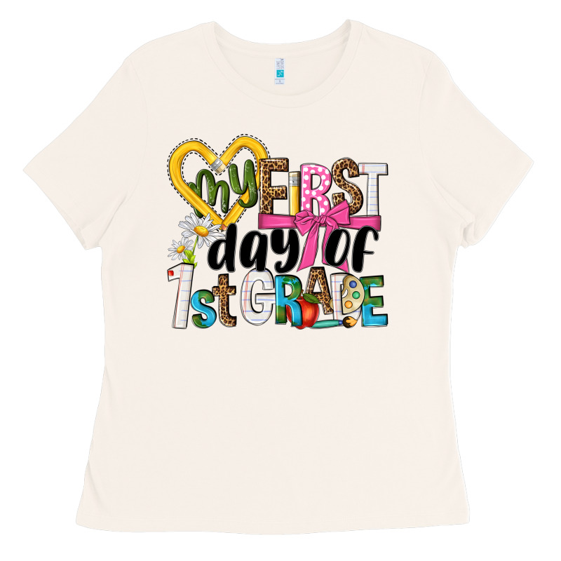 My First Day Of 1st Grade Ladies Tee by NancyCooperArtShop | Teevron