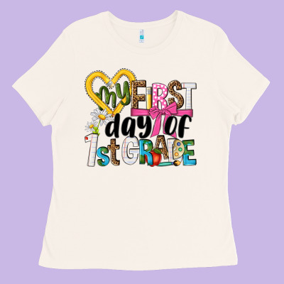 My First Day Of 1st Grade Ladies Tee Designed By Nancycooperartshop