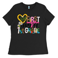 Black my first day of 1st grade Ladies Tee - NancyCooperArtShop