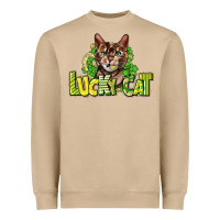 Mushroom Lucky cat St. Patrick's Heavyweight Sweatshirt - HowdyJamesFarm