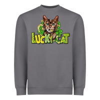Storm Lucky cat St. Patrick's Heavyweight Sweatshirt - HowdyJamesFarm