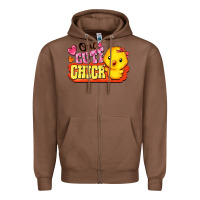 Chestnut one cute chick Zipper Hoodie - FaDigitalArtStudio