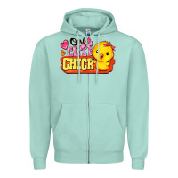 Seafoam one cute chick Zipper Hoodie - FaDigitalArtStudio