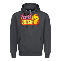 Smoke one cute chick Zipper Hoodie - FaDigitalArtStudio