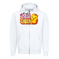 White one cute chick Zipper Hoodie - FaDigitalArtStudio