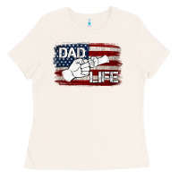 Bone Dad Life with American Flag Ladies Tee - Jasminsmagicworld