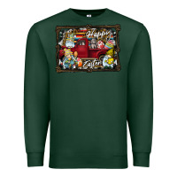Sports Green Happy Easter Premium Sweatshirt - CowhideDigitalArt