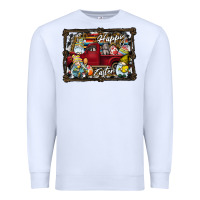 White Happy Easter Premium Sweatshirt - CowhideDigitalArt