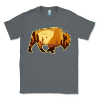 Charcoal Heather Desert Landscape Bison Silhouette Classic Tee - Bettercallsaul