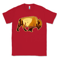 Red Desert Landscape Bison Silhouette Classic Tee - Bettercallsaul