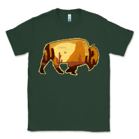 Sports Green Desert Landscape Bison Silhouette Classic Tee - Bettercallsaul