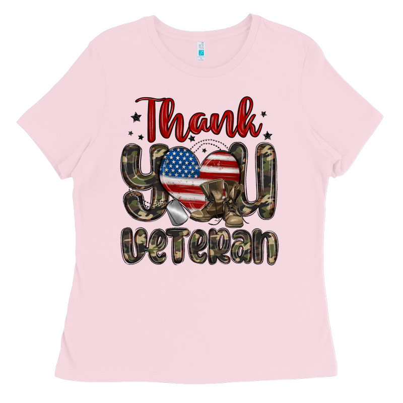Thank You Veteran Ladies Tee by MaliasSmallBusiness | Teevron