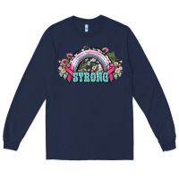 Navy Strong Cancer rainbow Cancer Awareness Long Sleeve Tee - HowdyJamesFarm