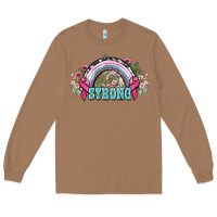 Toasted Coconut Strong Cancer rainbow Cancer Awareness Long Sleeve Tee - HowdyJamesFarm