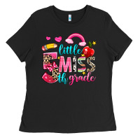 Black little miss fifth grade Ladies Tee - NancyCooperArtShop