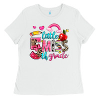 White little miss fifth grade Ladies Tee - NancyCooperArtShop