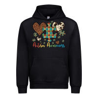 Black autism awareness leopard cowhide herts puzzle Urban Hoodie - Artiststas