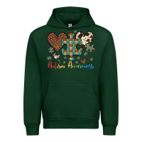 Forest Green autism awareness leopard cowhide herts puzzle Urban Hoodie - Artiststas
