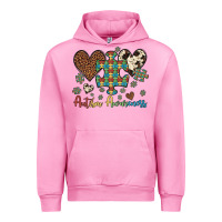 Fuchsia Pink autism awareness leopard cowhide herts puzzle Urban Hoodie - Artiststas