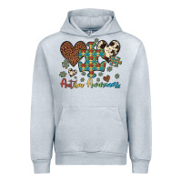 Heather Grey autism awareness leopard cowhide herts puzzle Urban Hoodie - Artiststas