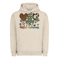 Pigment French Oak autism awareness leopard cowhide herts puzzle Urban Hoodie - Artiststas