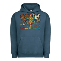 Pigment Midnight Navy autism awareness leopard cowhide herts puzzle Urban Hoodie - Artiststas