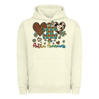 Pigment Pistachio autism awareness leopard cowhide herts puzzle Urban Hoodie - Artiststas