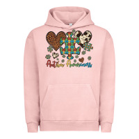 Pigment Salmon autism awareness leopard cowhide herts puzzle Urban Hoodie - Artiststas