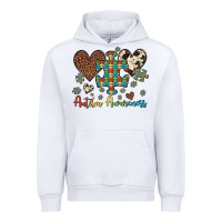 White autism awareness leopard cowhide herts puzzle Urban Hoodie - Artiststas