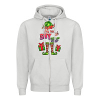Dove Grey im the shy elf elf Zipper Hoodie - FaDigitalArtStudio