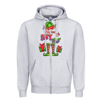 Heather Grey im the shy elf elf Zipper Hoodie - FaDigitalArtStudio