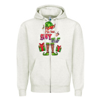 Oatmeal Heather im the shy elf elf Zipper Hoodie - FaDigitalArtStudio