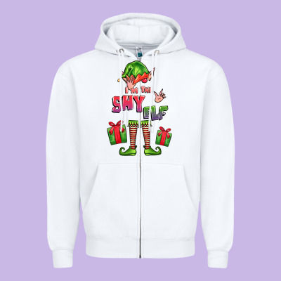 Im The Shy Elf Elf Zipper Hoodie Designed By Fadigitalartstudio