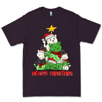 Plum meowy christmas cat tree Premium Tee - MaliasSmallBusiness