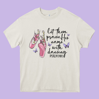 Let Them Praise His Name With Dancing Heavy Core Tee Designed By Maliassmallbusiness