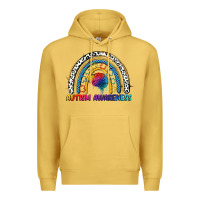 Antique Gold Autism Awareness rainbow Premium Hoodie - FaDigitalArtStudio