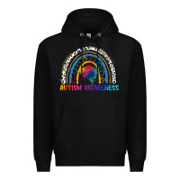 Black Autism Awareness rainbow Premium Hoodie - FaDigitalArtStudio