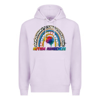 Lilac Autism Awareness rainbow Premium Hoodie - FaDigitalArtStudio