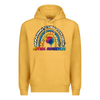Mustard Autism Awareness rainbow Premium Hoodie - FaDigitalArtStudio