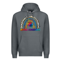 Rock Autism Awareness rainbow Premium Hoodie - FaDigitalArtStudio